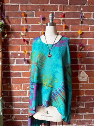 Jade Moon Tie Dye Layered Festival Tank Top - Fair Trade Made - Final Sale