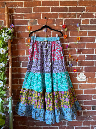 Penelope Patchwork Skirt with Pockets- Fair Trade Made
