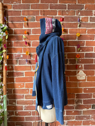OOAK Summer Collection- Upcycled Grateful Dead Inspired Hoodie  - Size Large