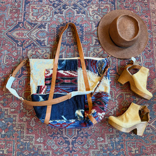 Second Hand Finds - Woven Tie Dye Boho Bag