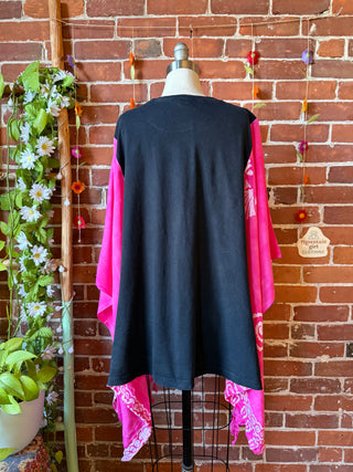 OOAK Autumn Collection- Upcycled Miranda Lambert Inspired Tie Dye Poncho Tee