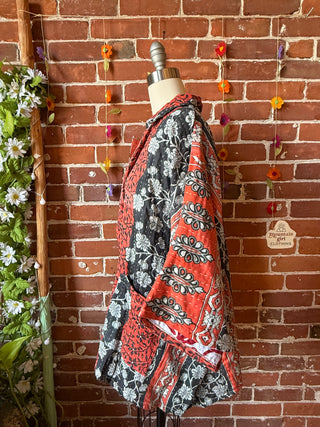 OOAK Summer Collection - Upcycled AC/DC Inspired Vintage Kantha Jacket