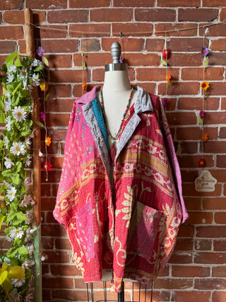 OOAK Spring Collection - Upcycled Fresh Prince of Bel-Air Inspired Vintage Kantha Jacket