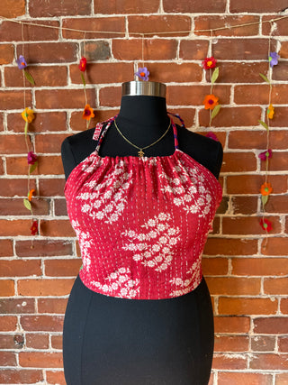 Size 14-20 In Bloom Reversible Kantha Halter Top