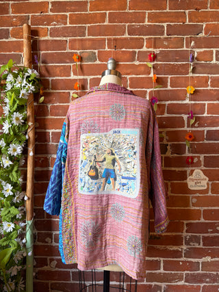 OOAK Summer Collection - Upcycled Jack Johnson inspired Vintage Kantha Jacket