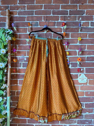 Festival Drift Wide Leg Recycled Sari Lounge Pants - Size 0-12 - Fair Trade Made