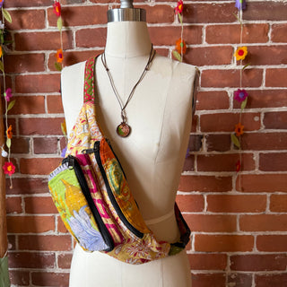 Mystery Recycled Kantha Patchwork Fanny Pack / Crossbody Bag