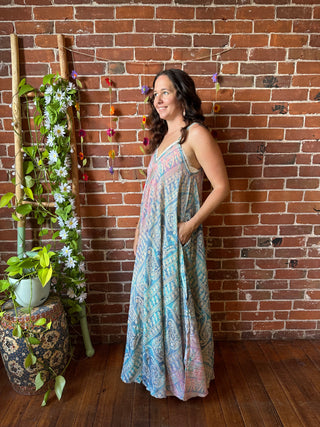 Delphia Recycled Sari Dress w/ Pockets