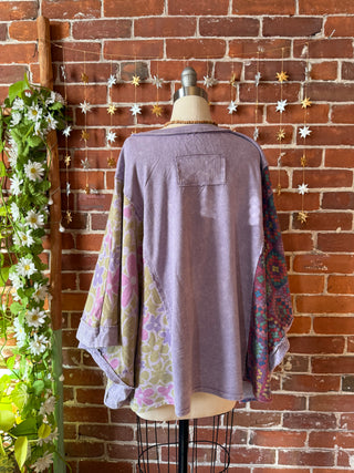 OOAK Winter Collection - Upcycled Flower Patchwork Poncho Style Top 🌼