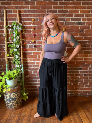 Raven Tie Dye Wide Leg Palazzo Pants - Multiple Colors Available