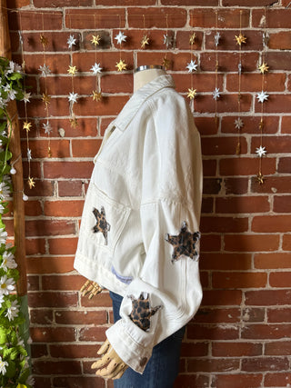 OOAK Autumn Collection - Size Medium Upcycled Nirvana Inspired Patchwork Star Jacket