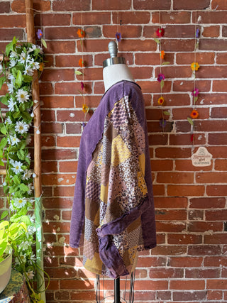 OOAK Summer Collection - Upcycled Flower Patch Patchwork Poncho Style Top