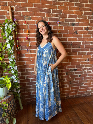 Delphia Recycled Sari Dress w/ Pockets