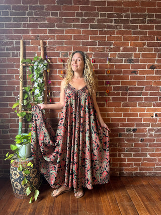 Delphia Recycled Sari Dress w/ Pockets
