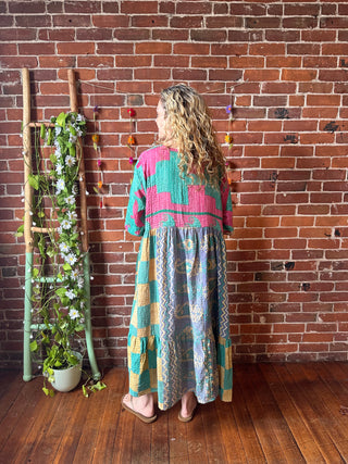 Coffee In The Morning Kantha Dress