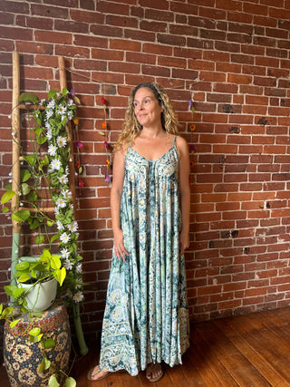 Delphia Recycled Sari Dress w/ Pockets
