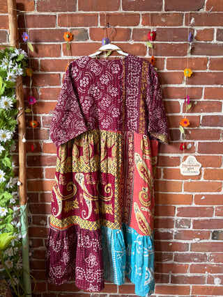 Coffee In The Morning Kantha Dress - Fits up to 3X