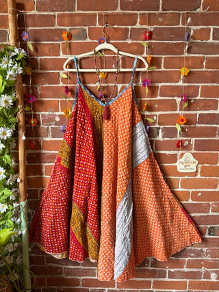Coffee In The Morning Midi Kantha Summer Dress With Pockets - Fits up to 2X