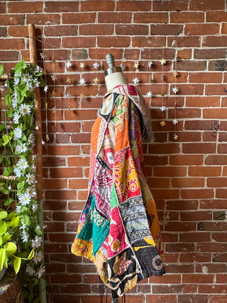 Oversized Juniper Kantha Patchwork Hoodie
