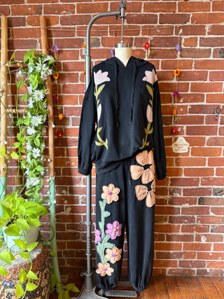 Good Vibes Artisan Bloom Floral Lounge Sweatpants