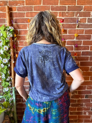 Skeleton Rainbow Mineral Wash T-Shirt 100% Cotton