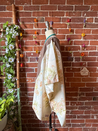OOAK Autumn Collection- Upcycled  Poncho Tee