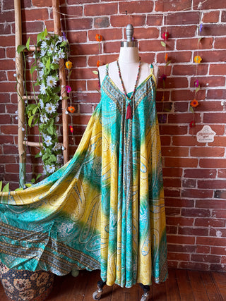 Delphia Recycled Sari Dress w/ Pockets