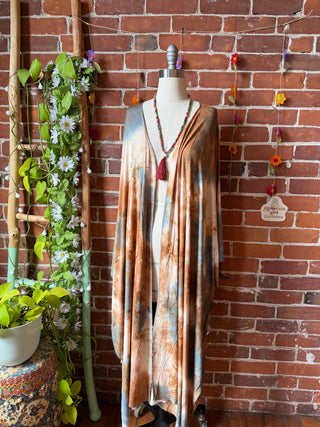 OOAK Spring Collection - Callisto Kantha Crescent Moon Kimono Robe