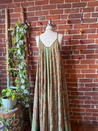 Delphia Recycled Sari Dress w/ Pockets