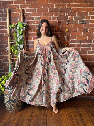Delphia Recycled Sari Dress w/ Pockets