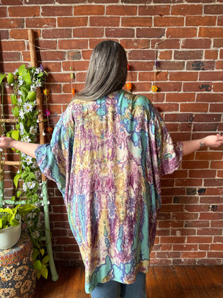 Summer Moon Tie Dye Kimono Robe - Fair Trade Made