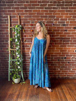 Delphia Recycled Sari Dress w/ Pockets