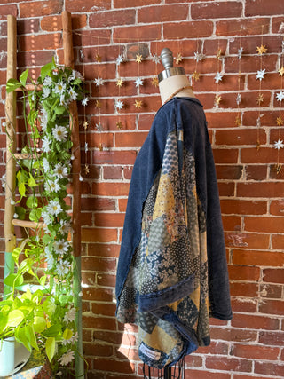 OOAK Winter Collection - Upcycled Flower Patch Patchwork Poncho Style Top 🌼