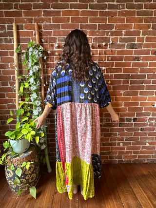 Coffee In The Morning Kantha Dress - Fits up to 3X