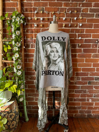 Dolly Parton Inspired Hybrid Flowy Paisley Hi Lo Top