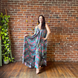 Delphia Recycled Sari Dress w/ Pockets