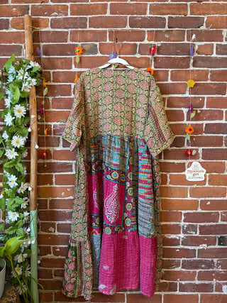 Coffee In The Morning Kantha Dress - Fits up to 3X