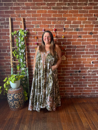 Delphia Recycled Sari Dress w/ Pockets