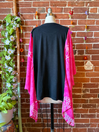 OOAK Autumn Collection- Upcycled Gorillaz Inspired Tie Dye Poncho Tee