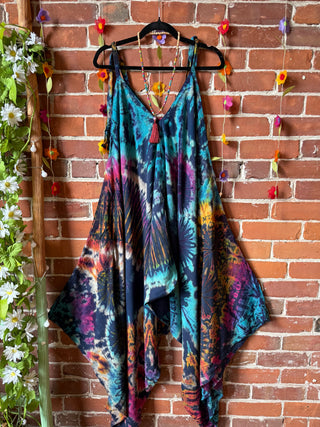 Oh So Flowy Festival Season Tie Dye Jumpsuit Fits up to 2X - Multiple Colors