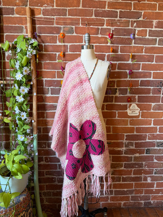 OOAK Autumn Collection- Upcycled Flower Kantha Patchwork Soft Oversized Scarf