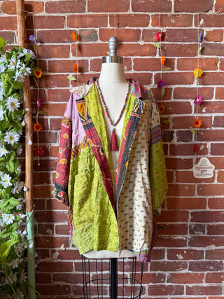 OOAK Summer Collection - Upcycled  Blink 182 Inspired Vintage Kantha Jacket