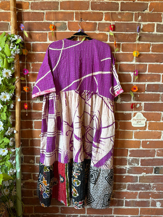 Coffee In The Morning Kantha Dress - Fits up to 3X