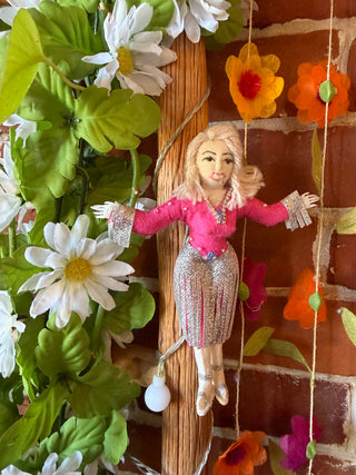 Dolly Parton Inspired Ornament - Fair Trade Made- Final Sale