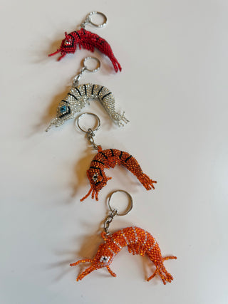 Mystery Shrimp Beaded Keychains Fair Trade Made