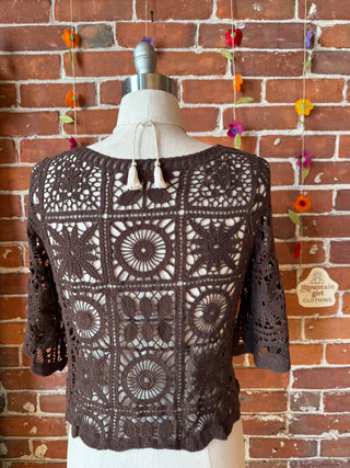 Boho Crochet Overlay Top- Multiple Colors Available - 100% Cotton