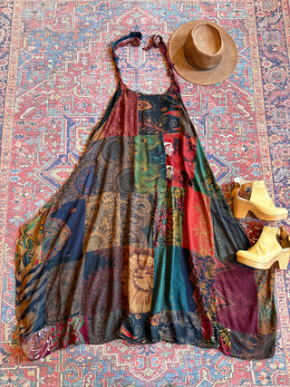 Afternoon Tea Earthy Patchwork Dress