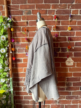 OOAK Spring Collection - Upcycled Flower Patch Patchwork Poncho Style Top 🌼