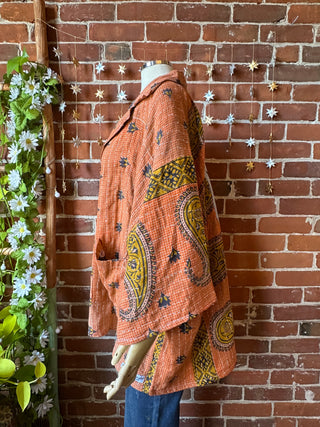 OOAK Autumn Collection - Upcycled Fleetwood Inspired Boho Vintage Kantha Jacket