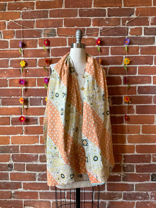 One of A Kind Upcycled Kantha Scarf